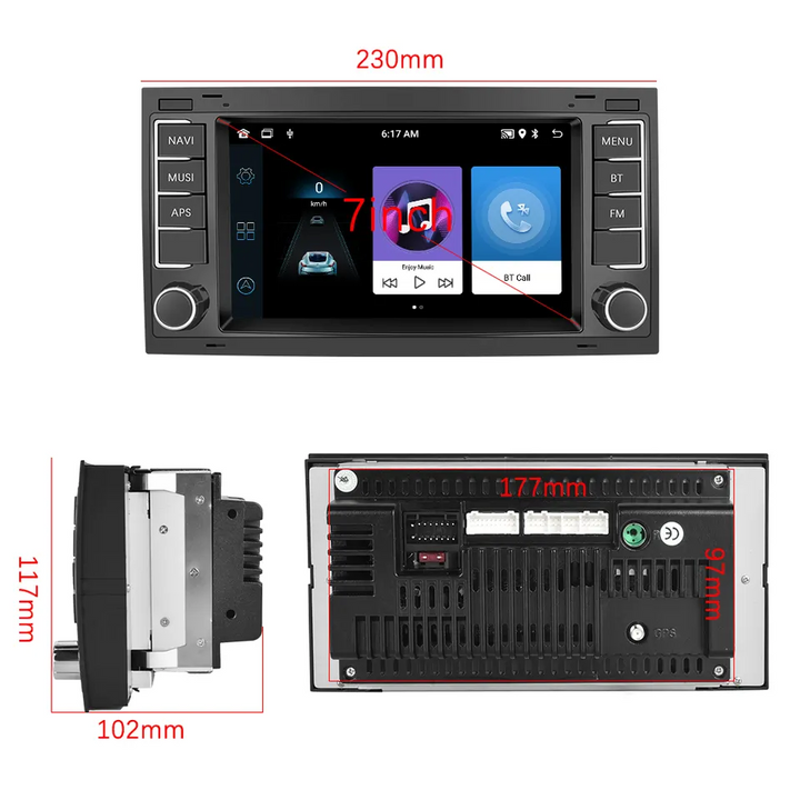 Autoradio GPS Android Carplay pour Volkswagen TOUAREG TRANSPORTER